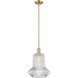 Arcadia Springwater 1 Light 12 inch Champagne Bronze Mini Pendant Ceiling Light