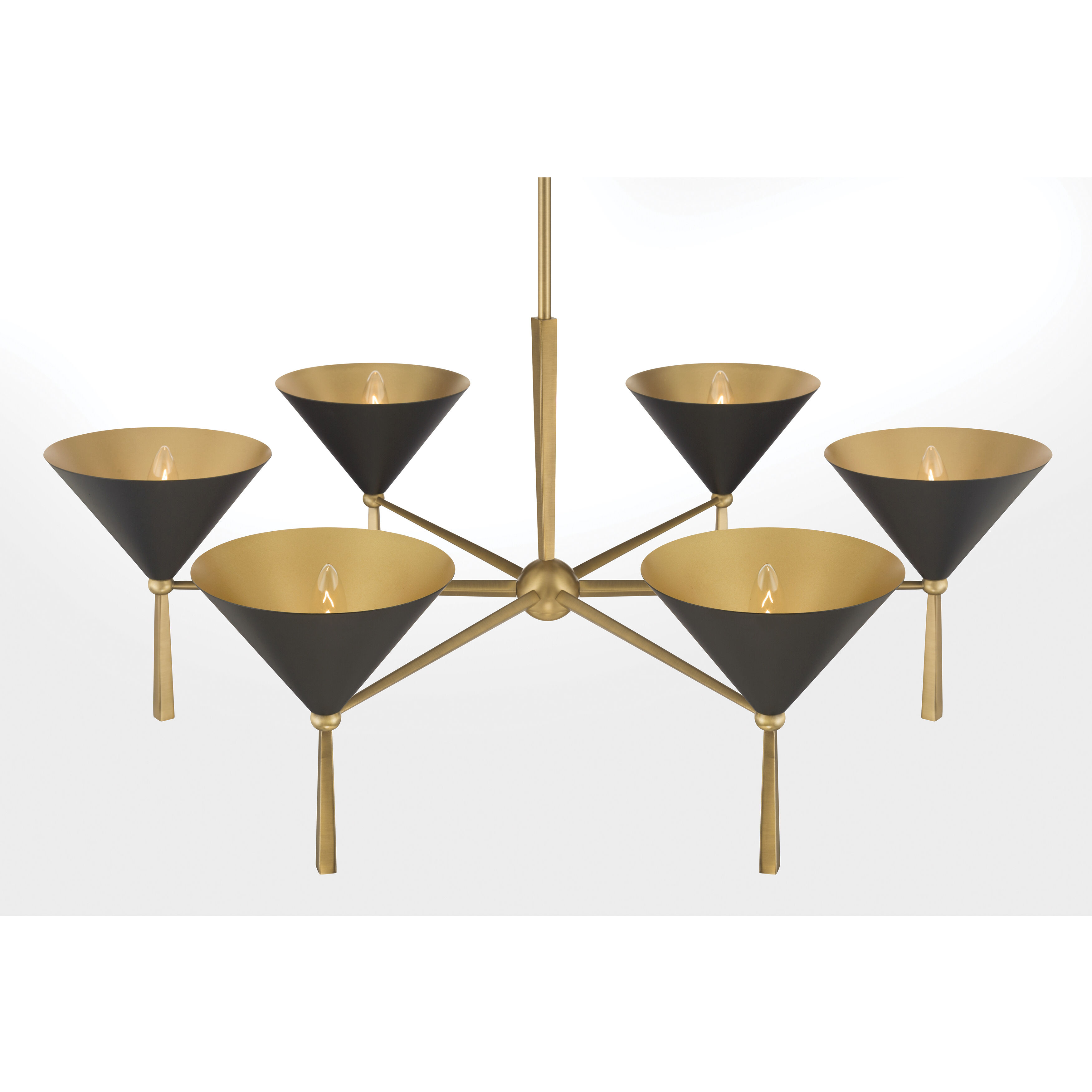 Cortan 6 Light 36 inch Legacy Brass and Dark Bronze Chandelier Ceiling Light