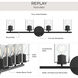 Replay 4 Light 30.75 inch Black Bath & Vanity Light Wall Light