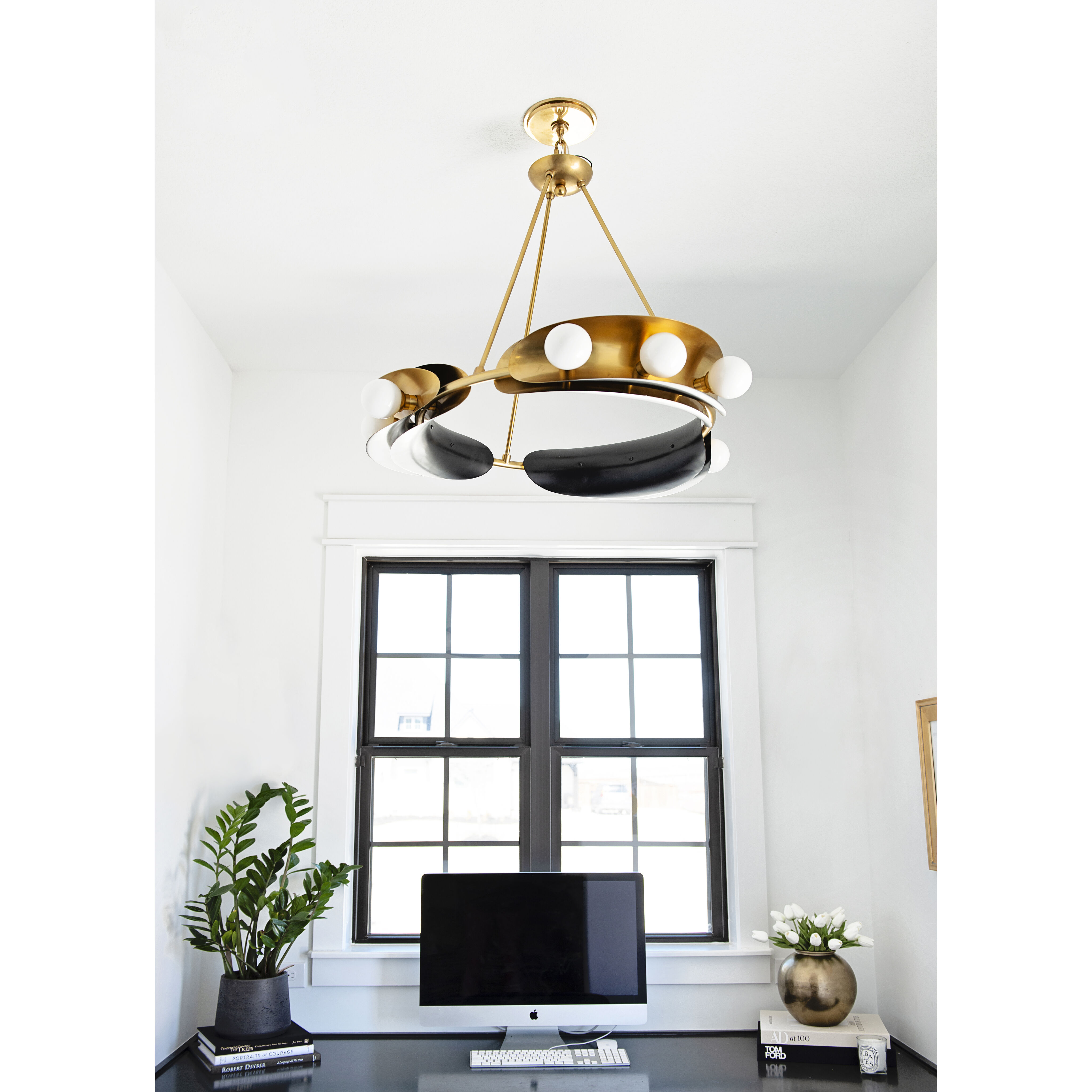 Hopper 9 Light 32 inch Vintage Brass and Bronze Chandelier Ceiling Light