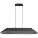 Faroe Linear Pendant Ceiling Light in Flecked Black/Grey