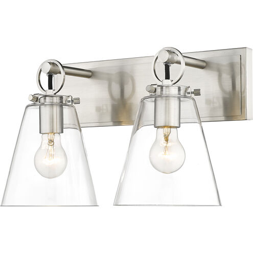Harper 2 Light 15.5 inch Brushed Nickel Vanity Wall Light