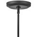 Lisa McDennon Luca 5 Light 28 inch Black Indoor Chandelier Ceiling Light in Black / Camel Rattan, Convertible