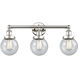 Beacon 3 Light 24.5 inch Polished Nickel Bath Vanity Light Wall Light in Seedy
