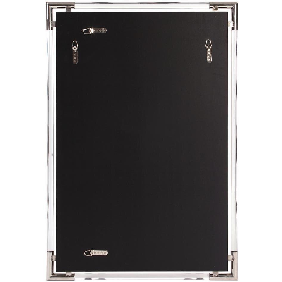 Elsie 39 X 27 inch Clear Acrylic with Stainless Steel Accents Wall Mirror