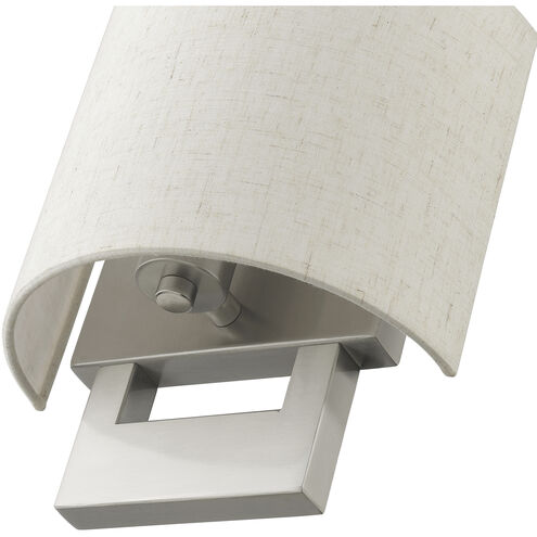 Petite 1 Light 8 inch Brushed Nickel ADA Wall Sconce Wall Light