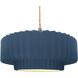 Radiance Collection - Pleated Tier Pendant Ceiling Light in Brushed Brass, Replaceable Bulb, Beige Twist Cord, Midnight Sky, 16.25W x 6H, Form+Finish+Function