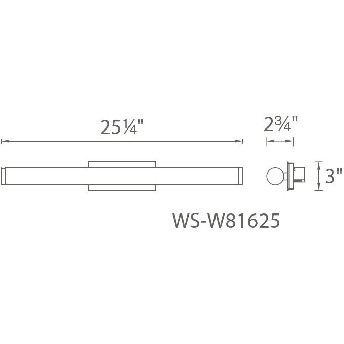 Sabre LED 25 inch Brushed Aluminum Bath Vanity & Wall Light in 25in.