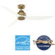 Eyla 52 inch Luxe Gold with Matte White Blades Outdoor Ceiling Fan
