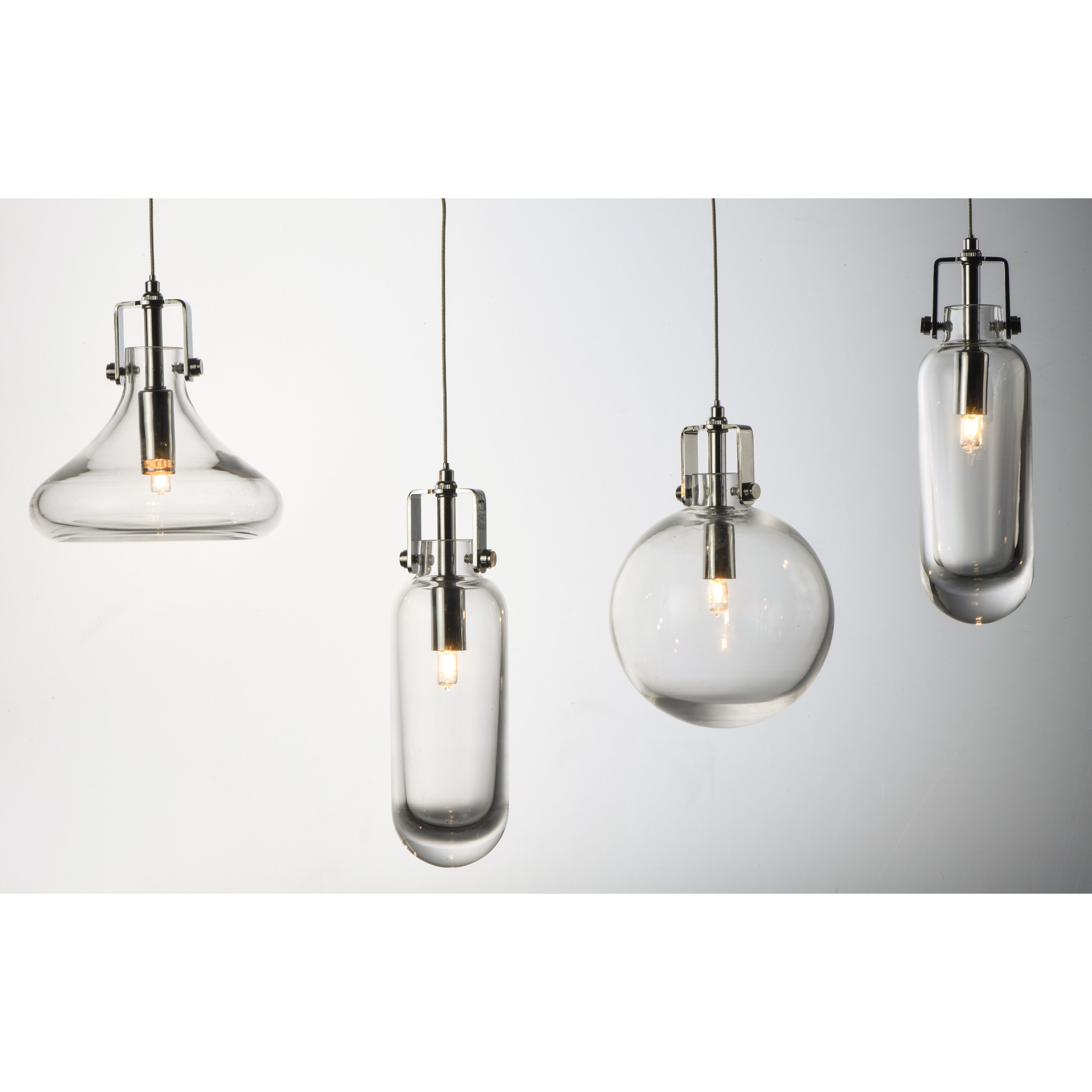 Kem 1 Light 5.75 inch Polished Chrome Single Pendant Ceiling Light