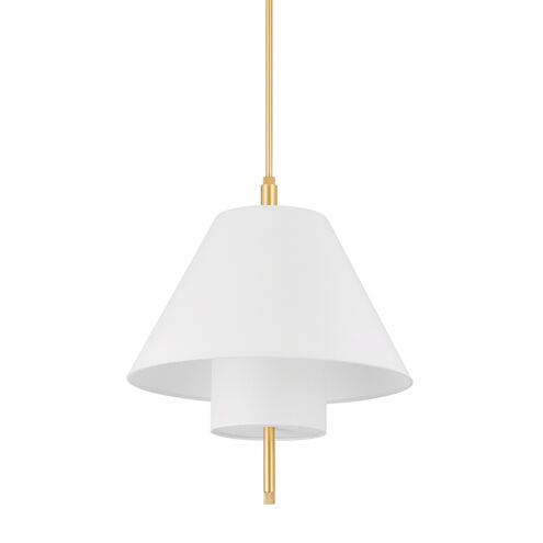 Glenmoore 1 Light 20 inch Aged Brass Pendant Ceiling Light