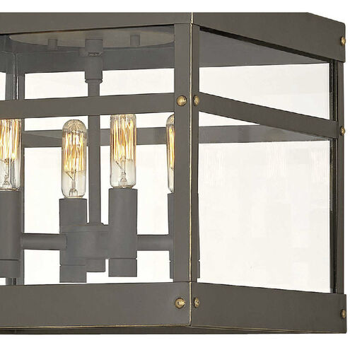 Open Air Porter 4 Light 12 inch Oil Rubbed Bronze Outdoor Flush Mount, Estate Series