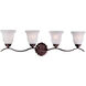 Marche 4 Light 33.5 inch Noble Bronze Bath Light Wall Light