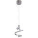 Bejamin LED 7.5 inch Matte Silver/Chrome Mini Pendant Ceiling Light in Matte Silver and Chrome