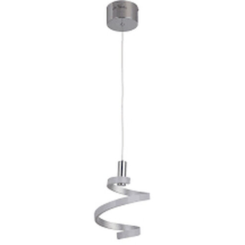 Bejamin LED 7.5 inch Matte Silver/Chrome Mini Pendant Ceiling Light in Matte Silver and Chrome