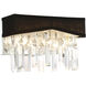Havely 2 Light 5 inch Chrome Wall Light in Black