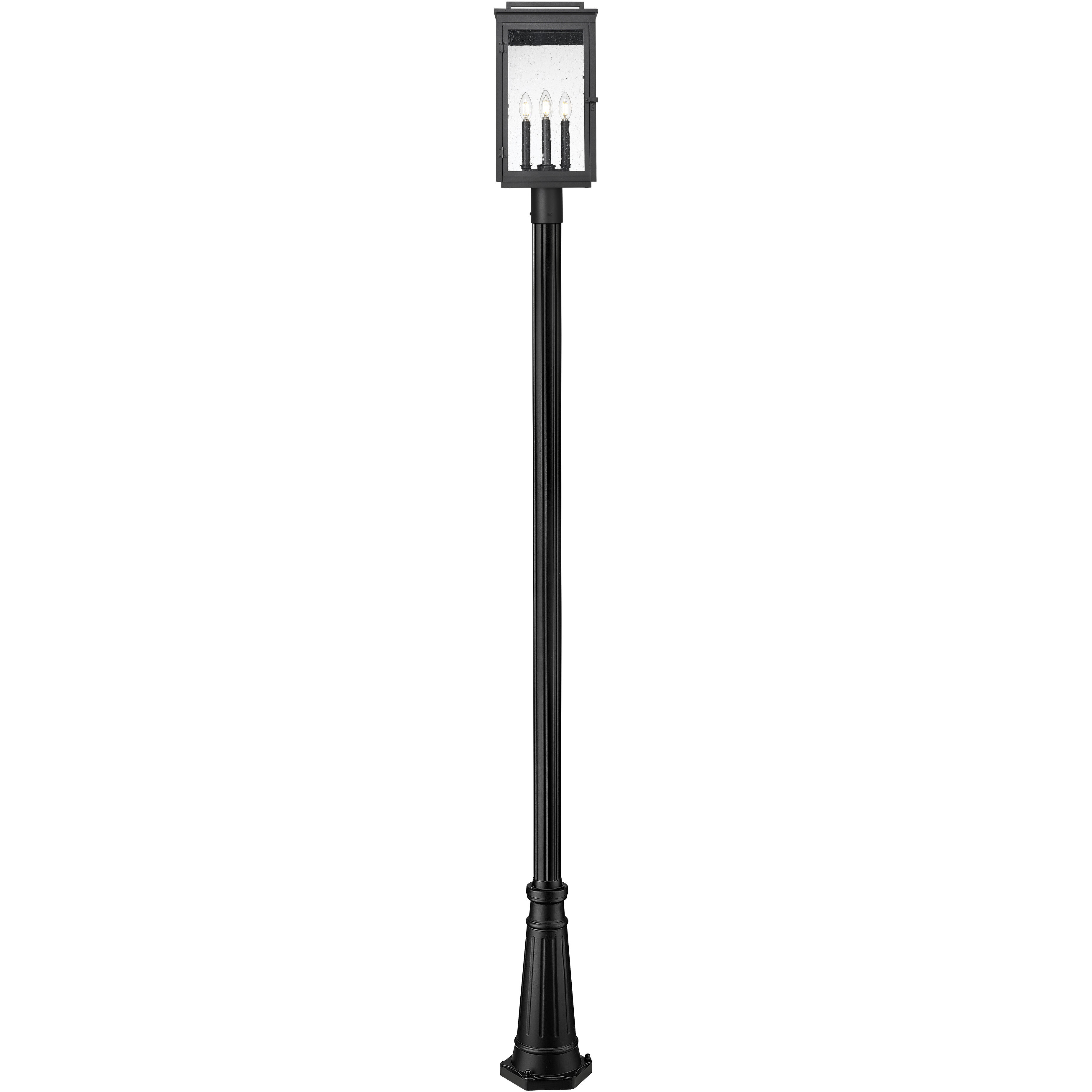Hartwell 4 Light 116.75 inch Sand Black Outdoor Post Mounted Fixture