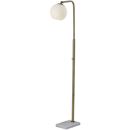 Remi 55 inch 60.00 watt Antique Brass Floor Lamp Portable Light