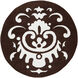 Playground 96 X 96 inch Dark Brown, White Rug