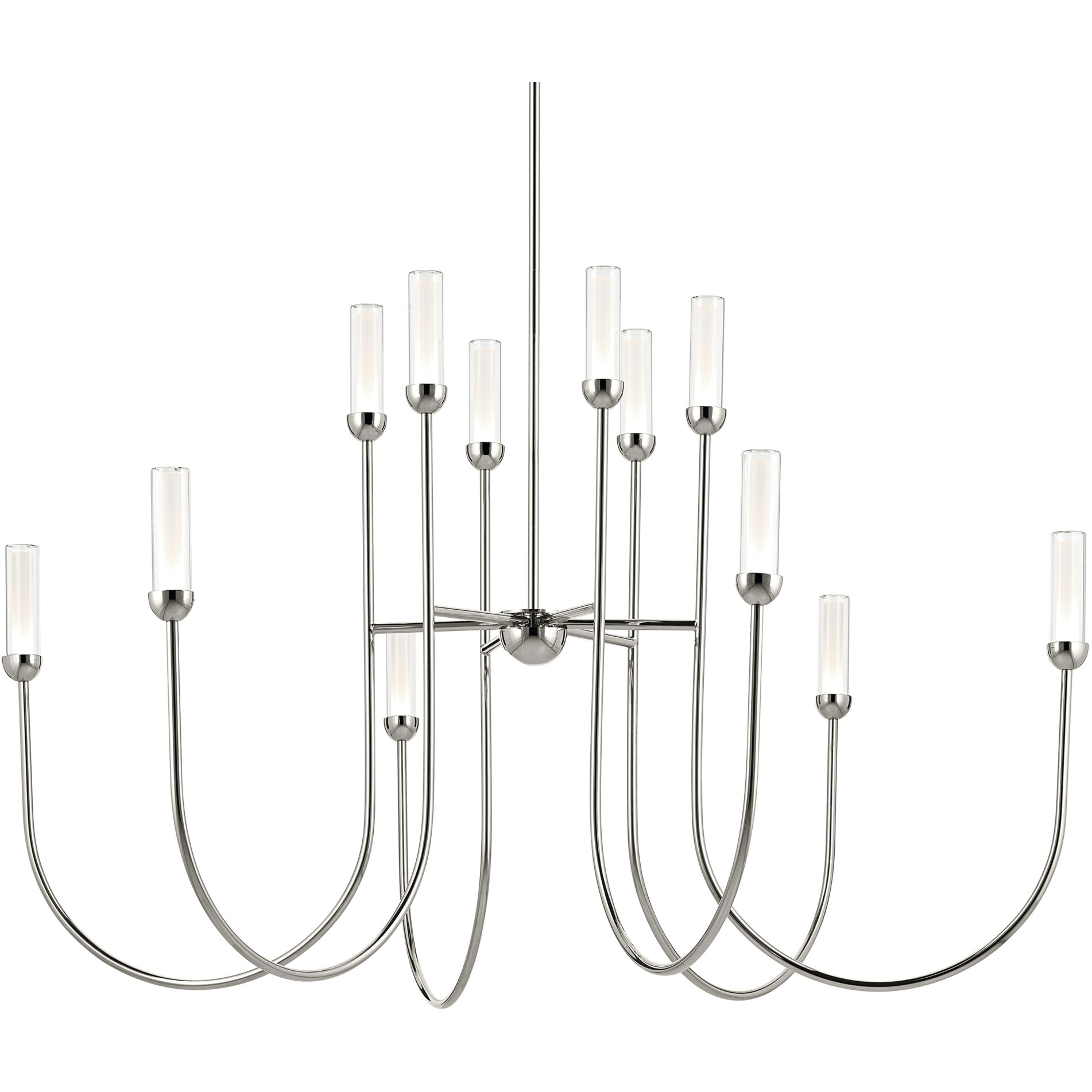 Moraine LED Polished Nickel Chandelier Ceiling Light