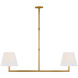 Paloma Contreras Olivier LED 65 inch Hand-Rubbed Antique Brass Linear Chandelier Ceiling Light