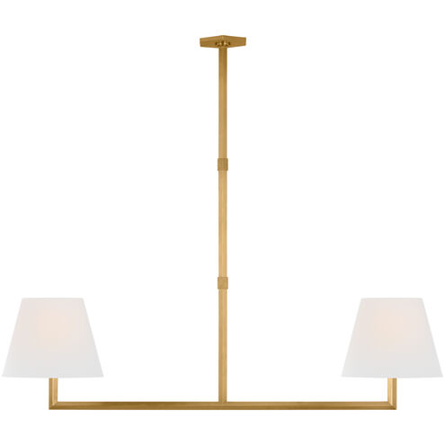 Paloma Contreras Olivier LED 65 inch Hand-Rubbed Antique Brass Linear Chandelier Ceiling Light