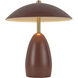 Alora Mood Poppy 10.63 inch 3 watt Burgundy Table Lamp Portable Light