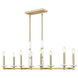 Kaden Linear Chandelier Ceiling Light in Modern Gold