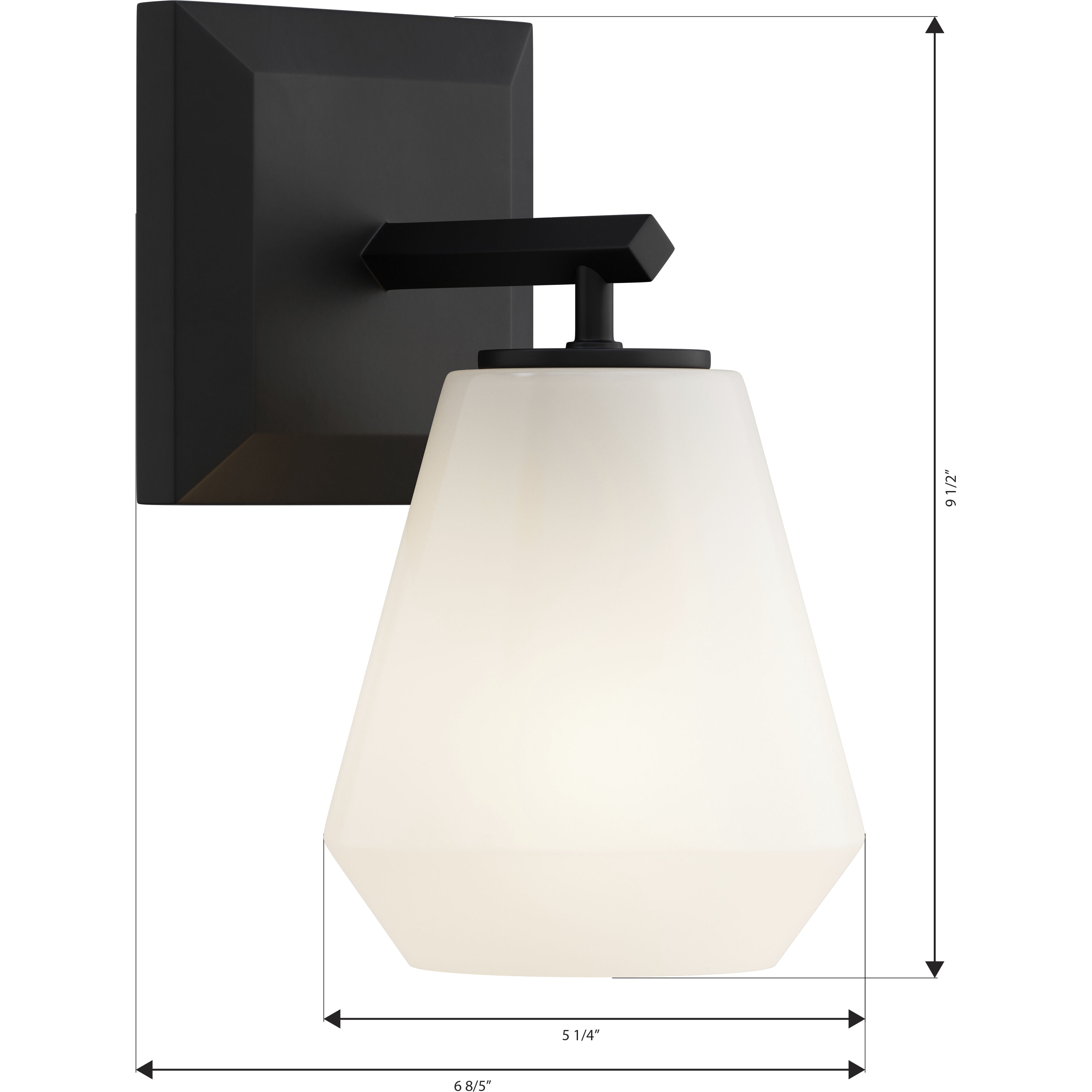 Siena 1 Light 5.25 inch Dark Matte Black Bath Sconce Wall Light