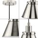 Hinton 1 Light 8.25 inch Brushed Nickel Mini-Pendant Ceiling Light