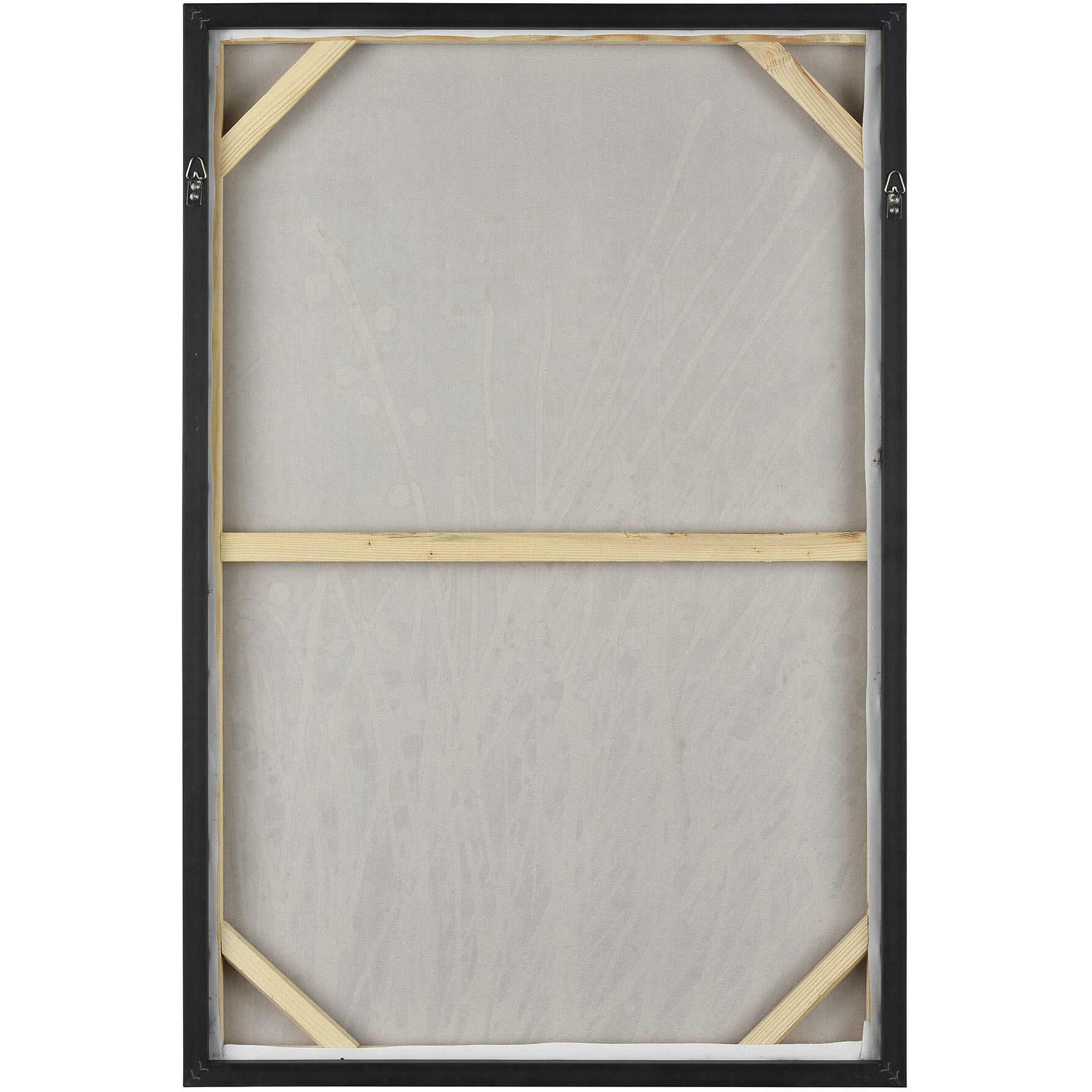 Meadow Mist Gray with White and Silver Framed Wall Art, Set of 2