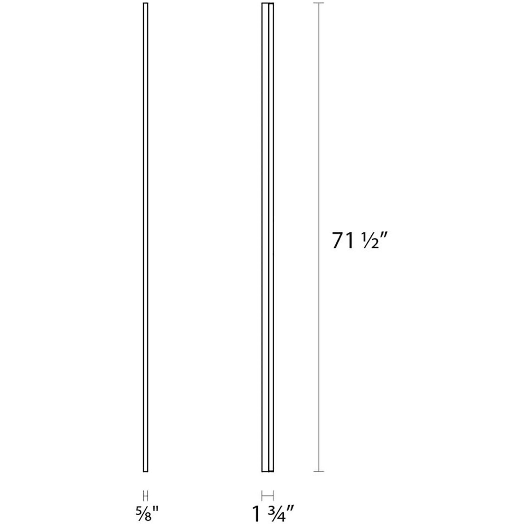Stiletto Lungo LED 71.5 inch Satin White Wall Bar Wall Light