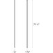 Stiletto Lungo LED 71.5 inch Satin White Wall Bar Wall Light