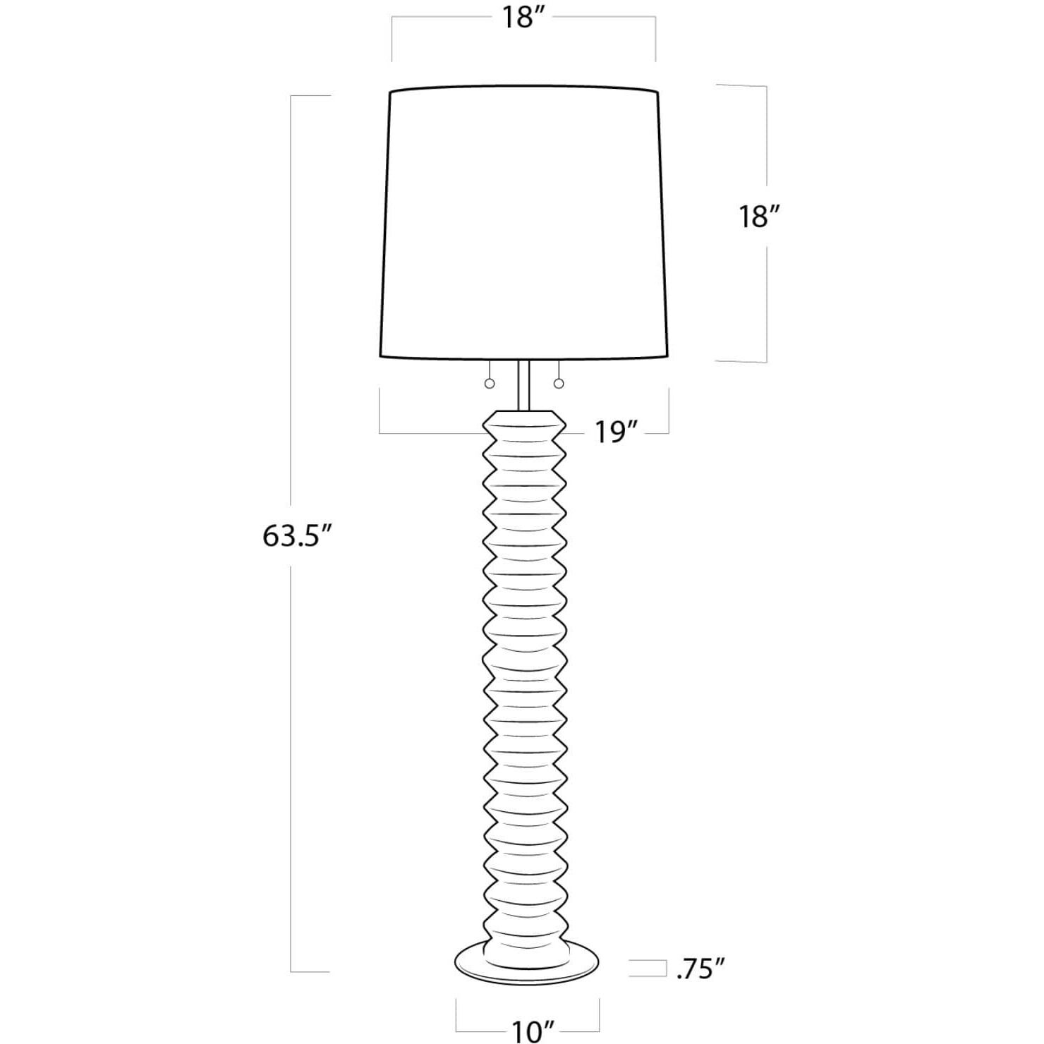 Accordion 63.5 inch 100.00 watt Ebony Floor Lamp Portable Light