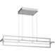 Mondrian Linear Pendant Ceiling Light in Brushed Nickel