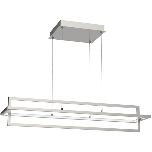 Mondrian Linear Pendant Ceiling Light in Brushed Nickel