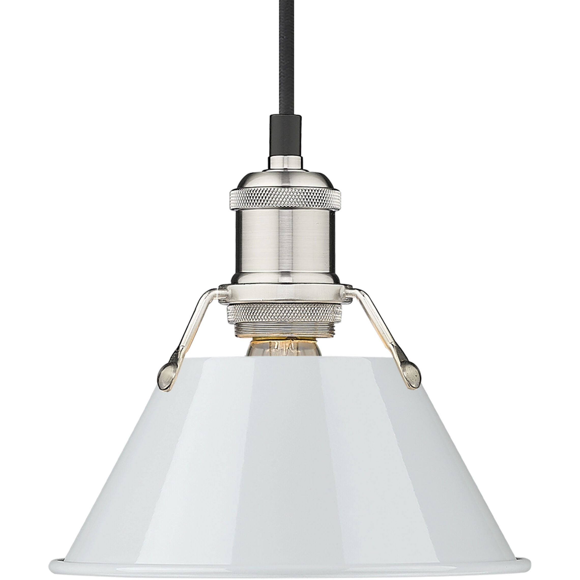 Yep Orwell Pendant Ceiling Light in Pewter, Dusky Blue