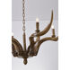 Canada 6 Light 35 inch Natural Horn Chandelier Ceiling Light