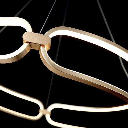 Charmed LED 32 inch Soft Gold Chandelier Ceiling Light in 32in, dweLED