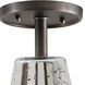Grand Central 1 Light 7.5 inch Oil Rubbed Bronze Flush Mount Ceiling Light in Antique Mercury Mouth Blown