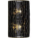 Estela 2 Light 10 inch Matte Black and French Gold Wall Sconce Wall Light, Smithsonian Collaboration