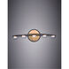 Button LED 23.75 inch Black/Gold Bath Vanity Light Wall Light