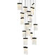 Lava LED 24 inch Black Chandelier Ceiling Light