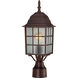 Adams 1 Light 18 inch Rustic Bronze Outdoor Post Light