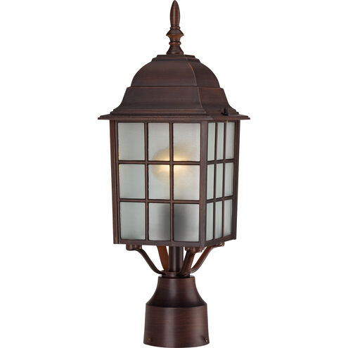 Adams 1 Light 18 inch Rustic Bronze Outdoor Post Light