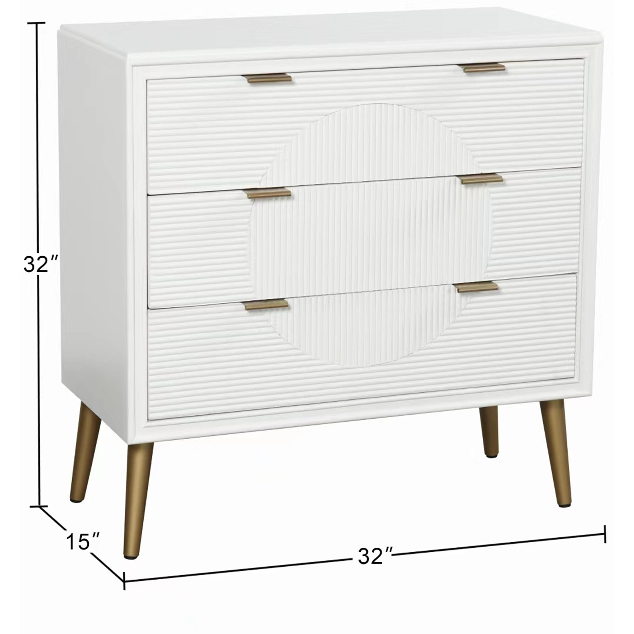 Milo Satin White and Copper Chest