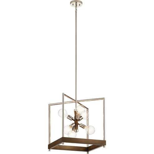 Tanis 6 Light 18 inch Auburn Stained Foyer Pendant Ceiling Light