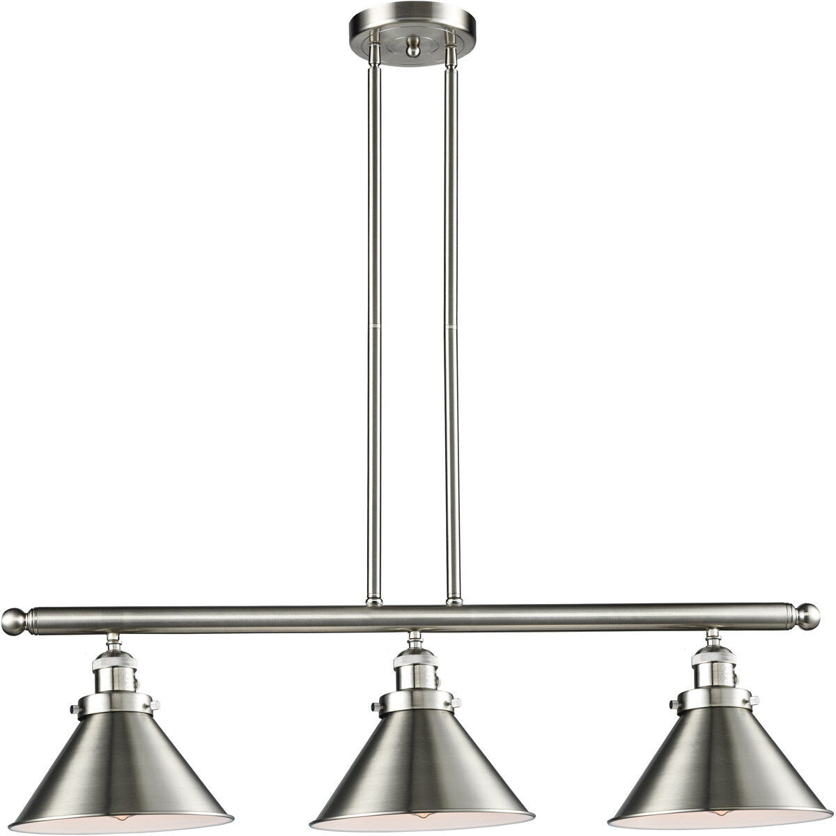 Briarcliff 3 Light 36 inch Brushed Satin Nickel Island Light Ceiling Light
