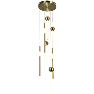 Baton 20 inch Brass Multi Point Pendant Ceiling Light