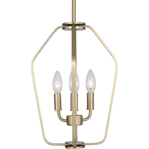Kennan 3 Light 11 inch Satin Brass Chandelier Ceiling Light